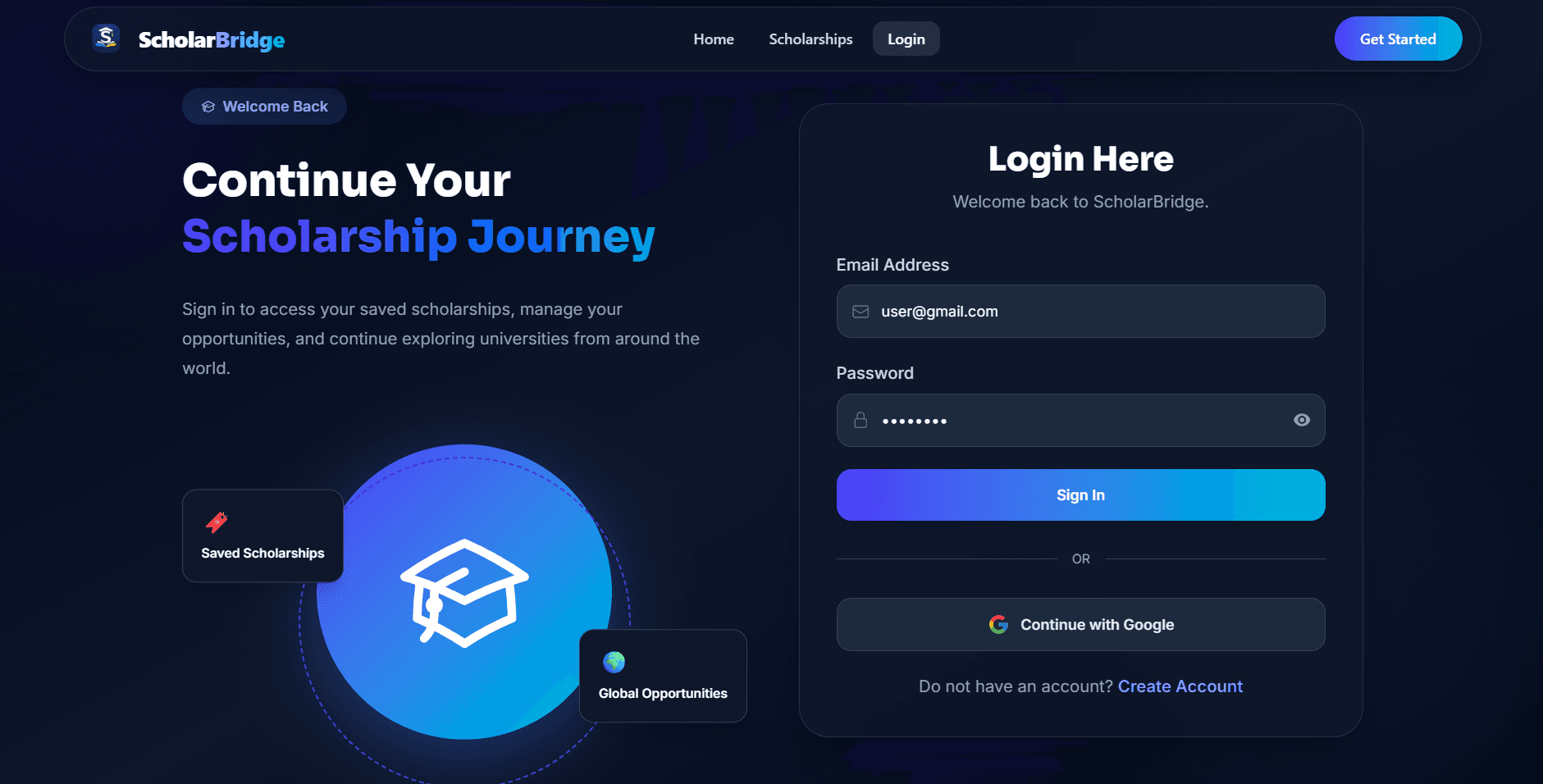 ScholarBridge screenshot 2